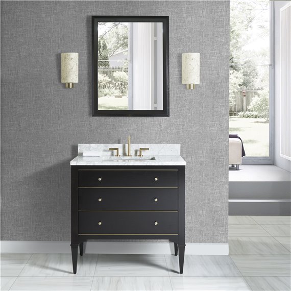 Fairmont Designs Charlottesville w/Brass 36" Vanity - Vintage Black