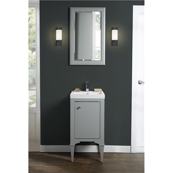 Fairmont Designs Charlottesville w/Nickel 18x16" Vanity - Door - Light Gray