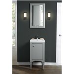 Fairmont Designs Charlottesville w/Nickel 18x16" Vanity - Door - Light Gray