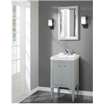 Fairmont Designs Charlottesville w/Nickel 21x18" Vanity - Door - Light Gray