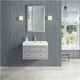 Fairmont Designs Charlottesville w/Nickel 30x18" Wall Mount Vanity - Light Gray