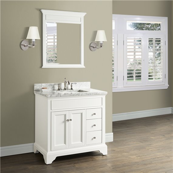 Fairmont Designs Framingham 36" Vanity Drawer-right - Polar White