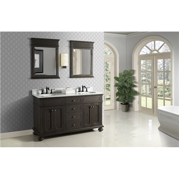 Fairmont Designs Oakhurst 60" Double Bowl Vanity - Burnt Chocolate