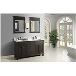 Fairmont Designs Oakhurst 60" Double Bowl Vanity - Burnt Chocolate