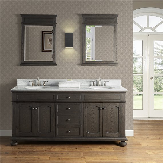 Fairmont Designs Oakhurst 72" Double Bowl Vanity - Burnt Chocolate