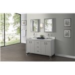 Fairmont Designs Revival 60" Double Bowl Vanity - Glossy Medium Gray