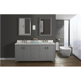 Fairmont Designs Revival 72" Double Bowl Vanity - Glossy Medium Gray