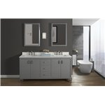 Fairmont Designs Revival 72" Double Bowl Vanity - Glossy Medium Gray