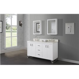 Fairmont Designs Revival 60" Double Bowl Vanity - Glossy White