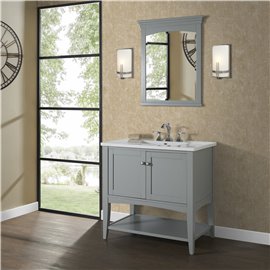 Fairmont Designs Shaker Americana 36" Open Shelf Vanity - Light Gray