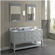 Fairmont Designs Shaker Americana 60" Double Bowl Open Shelf Vanity - Light Gray