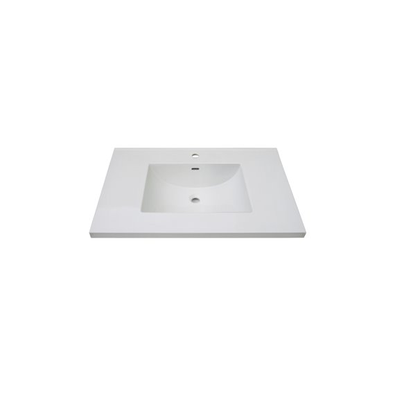 Fairmont Designs 3cm (1-1/4") 37" Tops White Ceramic Vanity Sink Top with Integral Bowl
