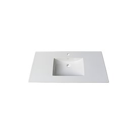 Fairmont Designs (11/16") 49" Tops White Ceramic Vanity Sink Top with Integral Bowl