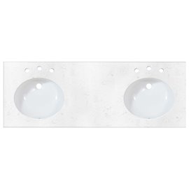 Fairmont Designs 2cm (3/4") 61" Double Bowl Quartz Top Ogee Edge