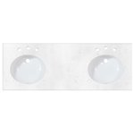 Fairmont Designs 2cm (3/4") 61" Double Bowl Quartz Top Ogee Edge