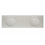 Fairmont Designs 2cm (3/4") 73" Double Bowl Quartz Top Ogee Edge