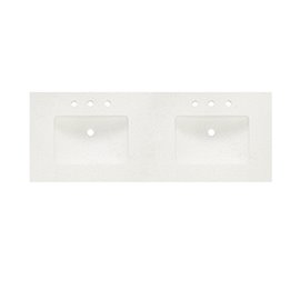 Fairmont Designs 2inch - 60" Tops Double Bowl Quartz Top Ease Edge