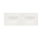 Fairmont Designs 2inch - 60" Tops Double Bowl Quartz Top Ease Edge