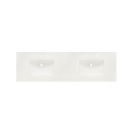 Fairmont Designs 2inch - 72" Tops Double Bowl Quartz Top Ease Edge