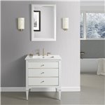 Fairmont Designs Charlottesville w/Brass 30" Vanity - Polar White