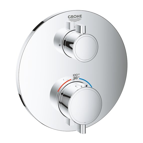 Grohe 24107 Grohtherm Round Single Func Thm Trim