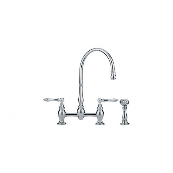 Franke FF60 Bridge faucet with side spray Polished Chrome