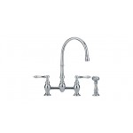 Franke FF60 Bridge faucet with side spray Polished Chrome