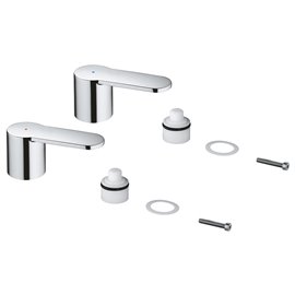 Grohe 48309 Eurostyle Cosmop Pair Of Handles Bl/Red