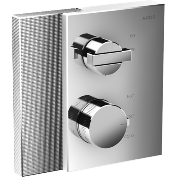 AXOR EDGE THERMOSTATIC TRIM WITH VOLUME CONTROL, DIAMOND CUT 