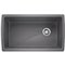 BLANCO DIAMOND U SUPER SINGLE, METALLIC GRAY