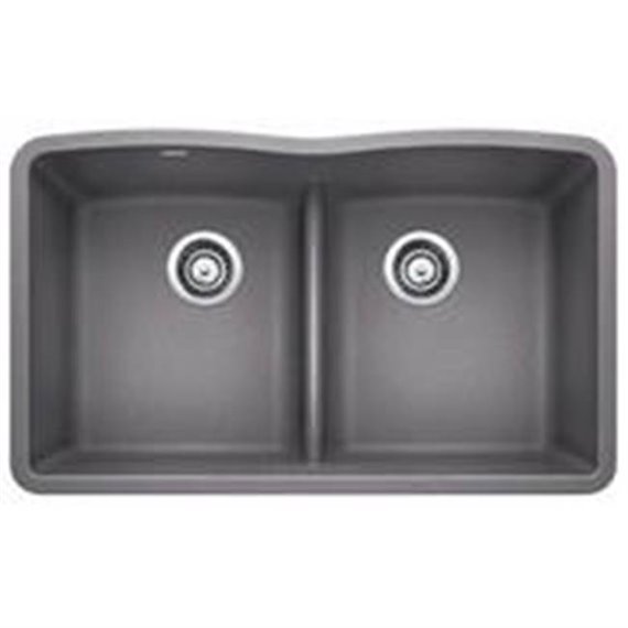 BLANCO DIAMOND U 2 LOW DIVIDE, CONCRETE GRAY