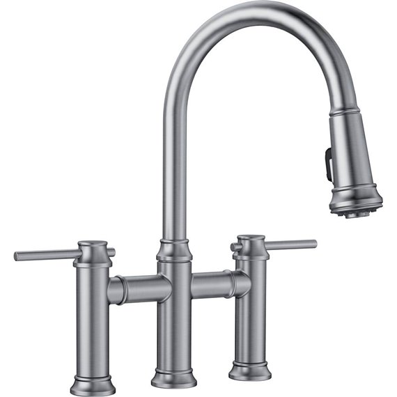 BLANCO EMPRESSA BRIDGE 1.5GPM, STAINLESS FINISH