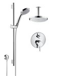 Hansgrohe HG-KIT2CEIL Shwr Kit Thm 2-Fcn Wallbar With Hs Sh Ceiling Mnt