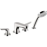 HANSGROHE FOCUS 4-HOLE ROMAN TUB SET TRIM WITH 1.8 GPM HANDSHOWER 