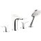 HANSGROHE PURAVIDA 4-HOLE ROMAN TUB SET TRIM WITH 1.8 GPM HANDSHOWER 