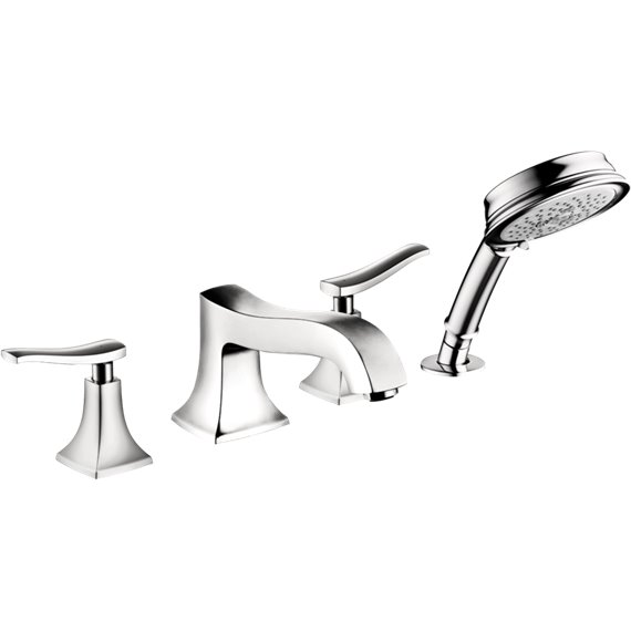 HANSGROHE METRIS C 4-HOLE ROMAN TUB SET TRIM WITH 1.8 GPM HANDSHOWER 