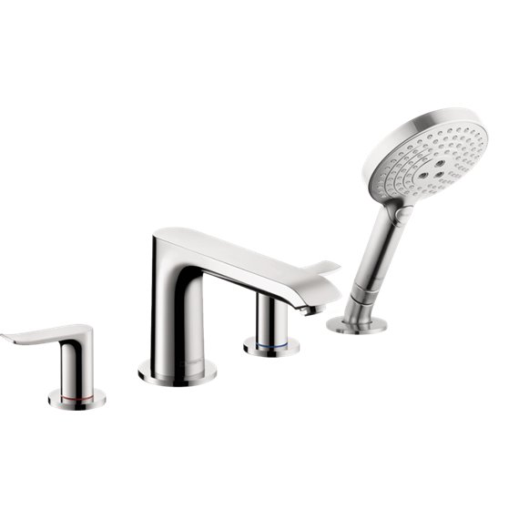 HANSGROHE METRIS 4-HOLE ROMAN TUB SET TRIM WITH 1.8 GPM HANDSHOWER 