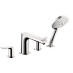 HANSGROHE METRIS 4-HOLE ROMAN TUB SET TRIM WITH 1.8 GPM HANDSHOWER 