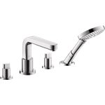 HANSGROHE METRIS S 4-HOLE ROMAN TUB SET TRIM WITH FULL HANDLES WITH 1.