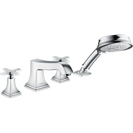 HANSGROHE METROPOL CLASSIC 4H ROMAN TUB CROSS HANDLE 