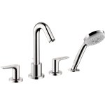 HANSGROHE LOGIS 4-HOLE ROMAN TUB SET TRIM WITH 1.8 GPM HANDSHOWER 