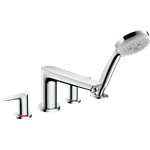 HANSGROHE TALIS E 4-HOLE ROMAN TUB SET TRIM WITH 1.8 GPM HANDSHOWER 