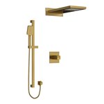 Riobel Reflet KIT2745RF Type T/P (thermostatic/pressure balance) ½" coaxial 3-way system with hand shower rail and rain and casc