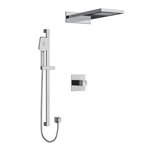 Riobel Reflet KIT2745RF Type T/P (thermostatic/pressure balance) ½" coaxial 3-way system with hand shower rail and rain and casc