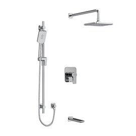 Riobel Fresk KIT1345FR Type T/P (thermostatic/pressure balance) ½" coaxial 3-way system with hand shower rail, shower head and s