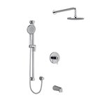 Riobel GS KIT1345GS Type T/P (thermostatic/pressure balance) ½" coaxial 3-way system with hand shower rail, shower head and spou