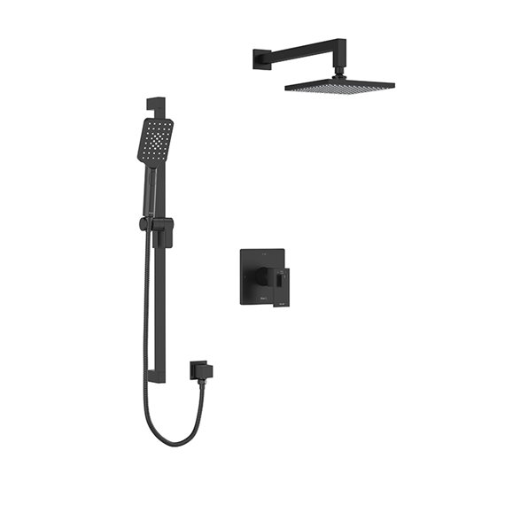 Riobel Kubik KIT323US Type T/P (thermostatic/pressure balance) ½" coaxial 2-way system with hand shower and shower head