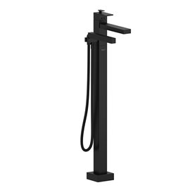 Riobel Kubik TUS39 2-way Type T (thermostatic) coaxial floor-mount tub filler with hand shower trim