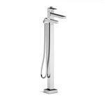 Riobel Kubik TUS39 2-way Type T (thermostatic) coaxial floor-mount tub filler with hand shower trim