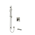 Riobel Zendo TKIT1244ZOTQ ½" 2-way Type T/P (thermostatic/pressure balance) coaxial system with spout and hand shower rail